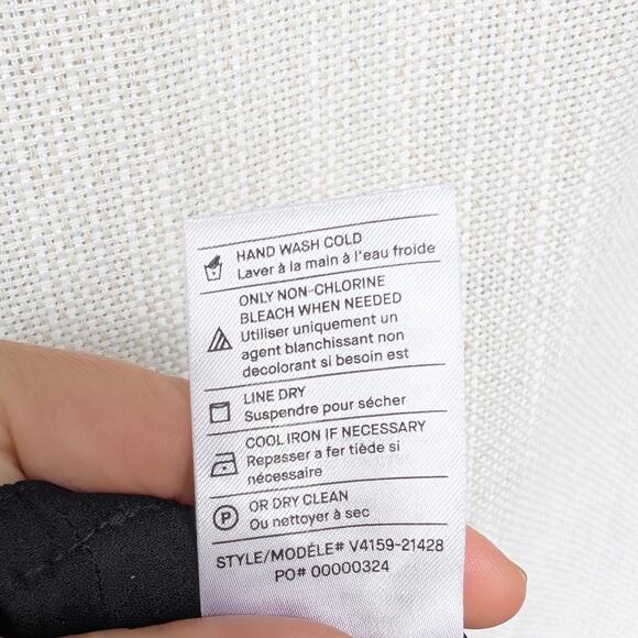 Vince Black Wide Leg Pull On Elastic Waist Drawstring Lounge Pants, size S - Picture 9 of 9